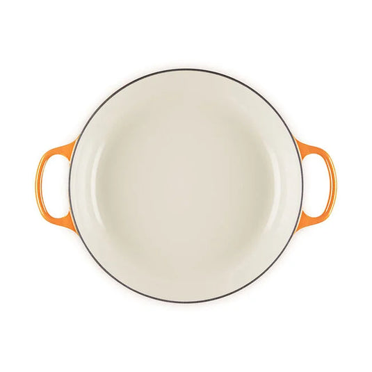 Le Creuset Signature Round Braiser Flamme Dorée with Crucible Knob