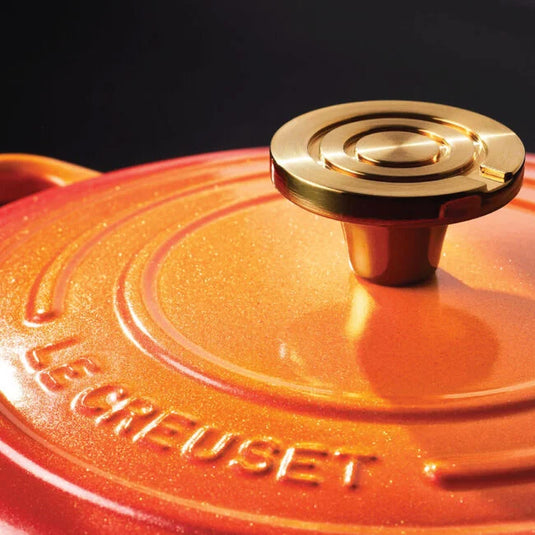 Le Creuset Signature Round Dutch Oven Flamme Dorée with Crucible Knob