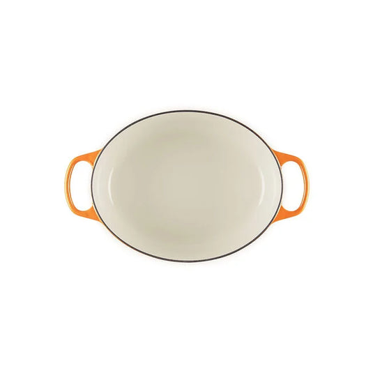 Le Creuset Signature Oval Dutch Oven Flamme Dorée with Crucible Knob
