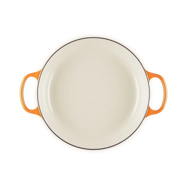 Load image into Gallery viewer, Le Creuset Signature Round Braiser Flamme Dorée with Crucible Knob
