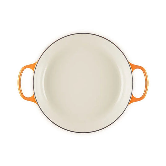 Le Creuset Signature Round Braiser Flamme Dorée with Crucible Knob