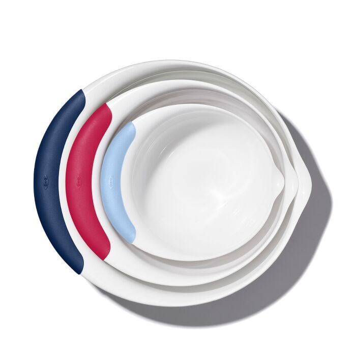 Load image into Gallery viewer, OXO Good Grips 3 Piece Mixing Bowl Set with New Colored Handles
