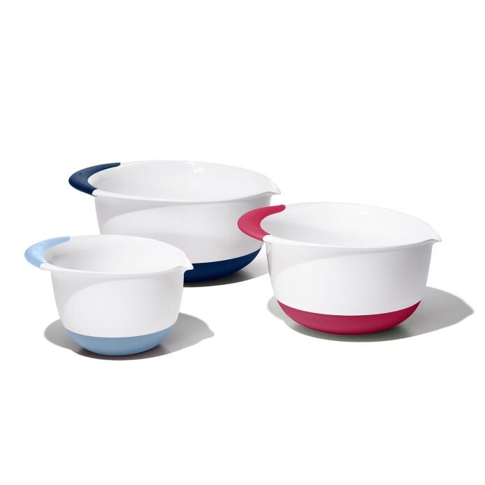 Load image into Gallery viewer, OXO Good Grips 3 Piece Mixing Bowl Set with New Colored Handles

