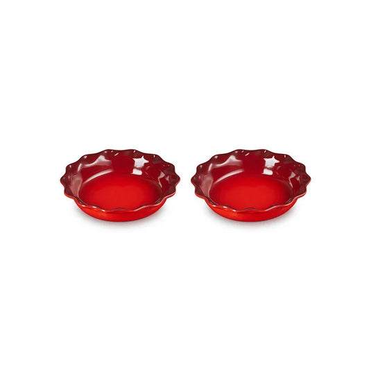 Le Creuset Heritage Fluted Pie Dish 2-Piece Set