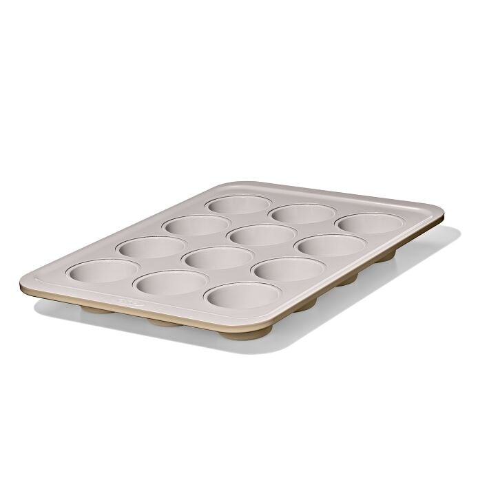 Load image into Gallery viewer, OXO Non-Stick Pro Ceramic Coated Metal Bakeware 12 Cup Muffin Pan
