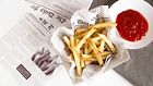 Load image into Gallery viewer, Fox Run French Fry Wax Paper Liners Newsprint 24count
