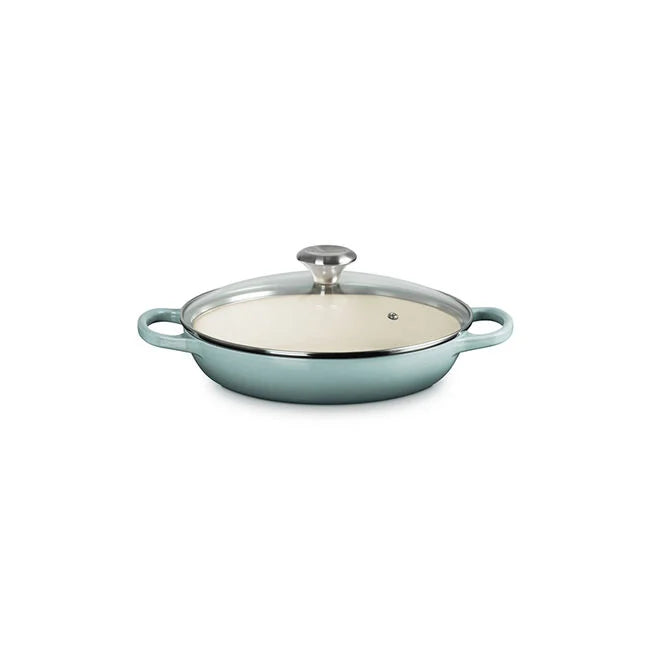 Load image into Gallery viewer, Le Creuset Signature Round Braiser with Glass Lid 2 1/4 qt.
