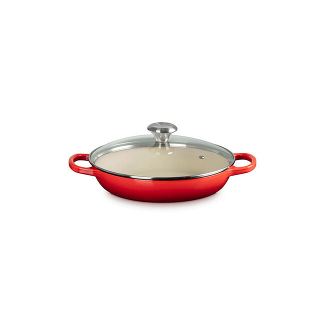 Load image into Gallery viewer, Le Creuset Signature Round Braiser with Glass Lid 2 1/4 qt.

