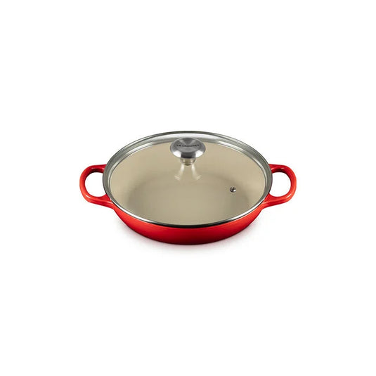 Le Creuset Signature Round Braiser with Glass Lid 2 1/4 qt.