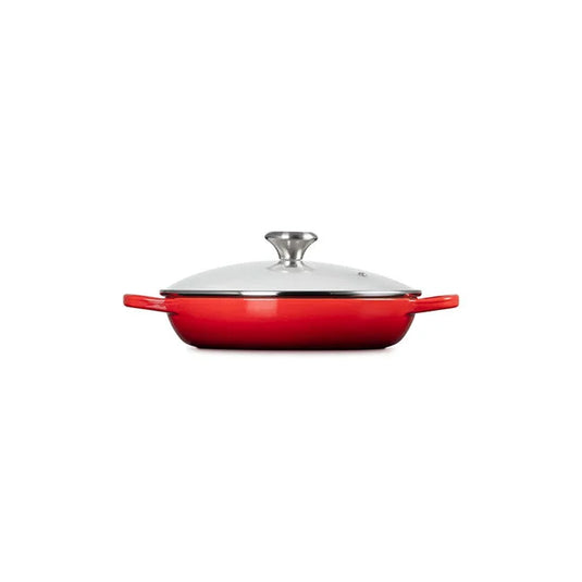 Le Creuset Signature Round Braiser with Glass Lid 2 1/4 qt.