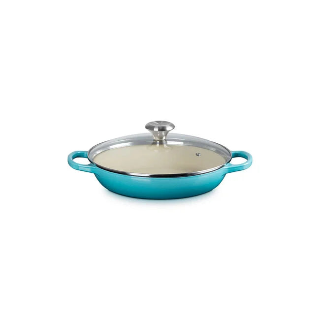 Load image into Gallery viewer, Le Creuset Signature Round Braiser with Glass Lid 2 1/4 qt.
