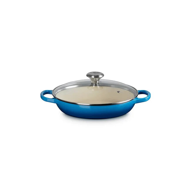 Load image into Gallery viewer, Le Creuset Signature Round Braiser with Glass Lid 2 1/4 qt.
