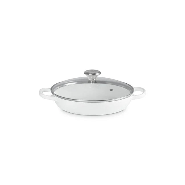 Load image into Gallery viewer, Le Creuset Signature Round Braiser with Glass Lid 2 1/4 qt.
