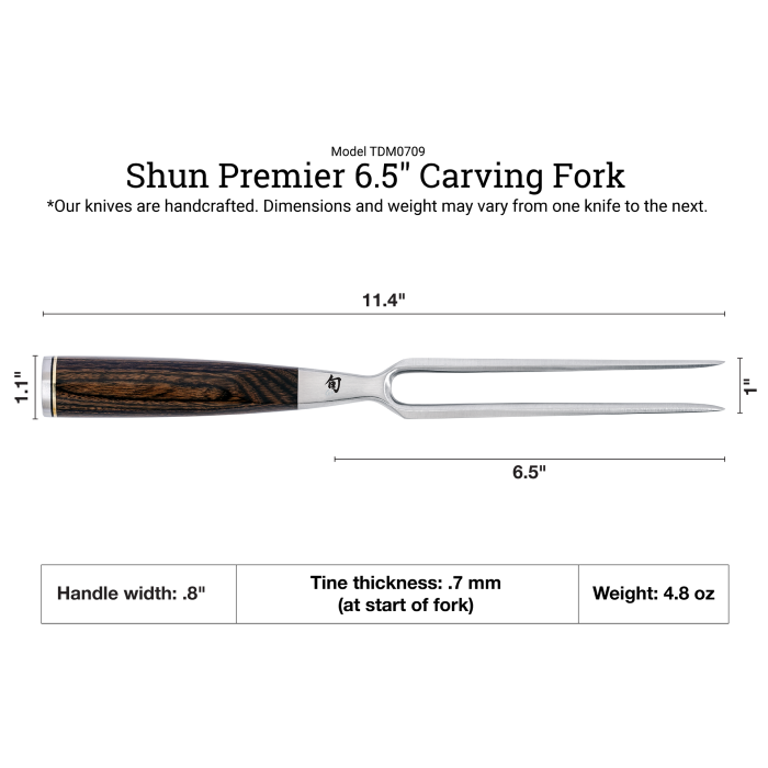 Load image into Gallery viewer, Shun Premier 6.5" Carving Fork
