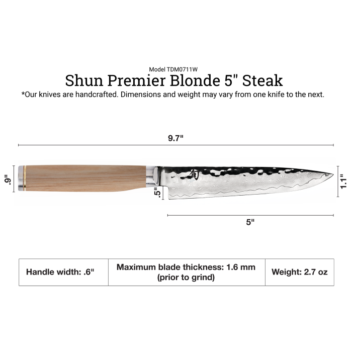 Load image into Gallery viewer, Shun Premier Blonde 5" Steak Knife
