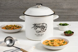 Load image into Gallery viewer, Le Creuset Shrimp Stockpot 10 qt.
