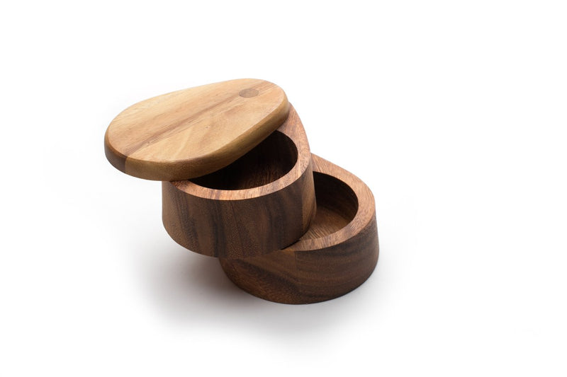 Load image into Gallery viewer, Ironwood Acacia Wood Gourmet Himalayan Double Salt Cellar 28577
