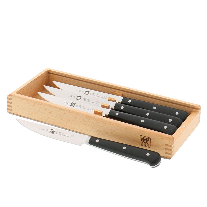 Load image into Gallery viewer, Zwilling 4-Piece Porterhouse Steak Knife Set w/ Beechwood Box
