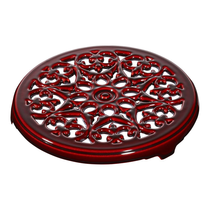 Load image into Gallery viewer, Staub 9" Cast Iron Lilly Trivet
