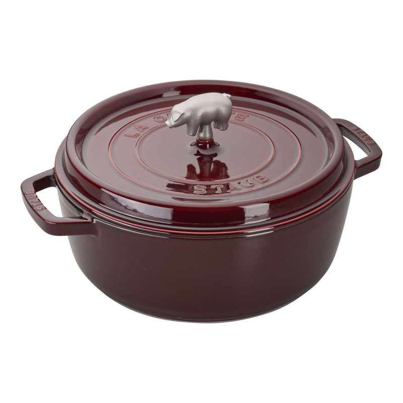 Load image into Gallery viewer, Staub Pig Shallow Cocotte Cochon 6 Qt.
