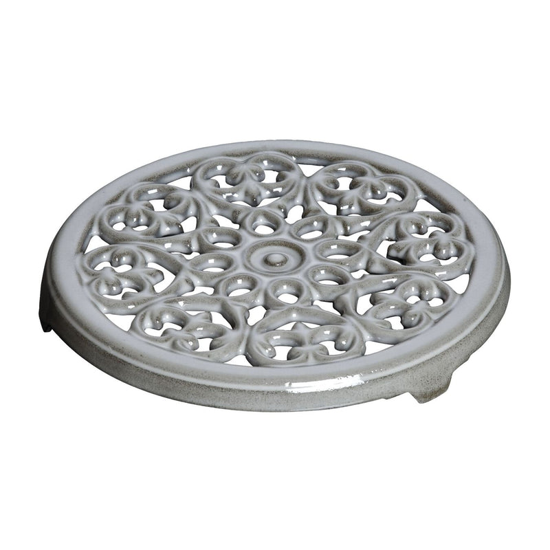 Load image into Gallery viewer, Staub 9" Cast Iron Lilly Trivet
