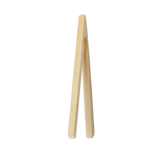 HIC Kitchen Bamboo Toast Tongs 6.5