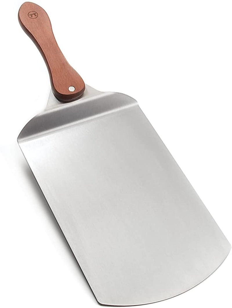 Load image into Gallery viewer, Outset Stainless Steel Pizza Peel with Folding Rosewood Handle
