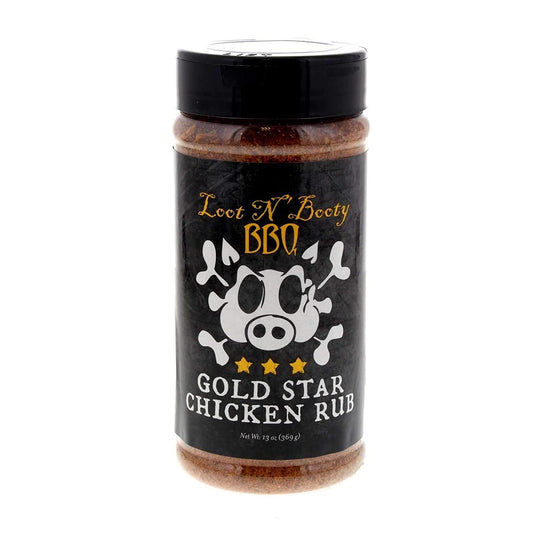 Loot N' Booty BBQ Gold Star Chicken Rub  – 14 OZ