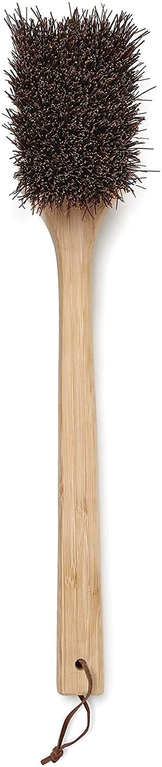 Load image into Gallery viewer, Green Grillware by Outset Palmyra Bristle Grill Brush w/ Scraper
