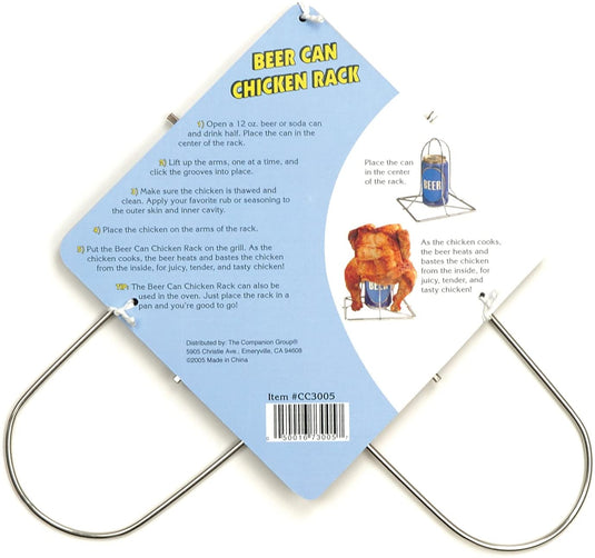 Charcoal Companion Folding Beer Can Chicken Rack
