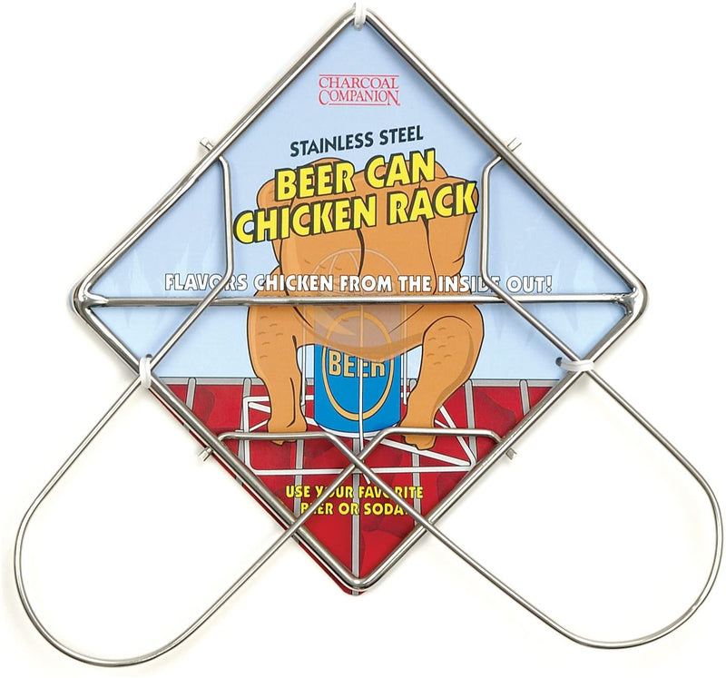 Load image into Gallery viewer, Charcoal Companion Folding Beer Can Chicken Rack
