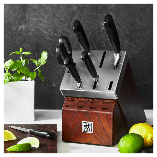 Zwilling Four Star 7pc Self Sharpening Knife Block Set ** Flash Sale