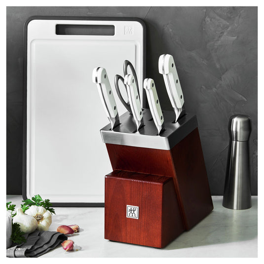 Zwilling Pro Le Blanc 7-Piece Self-Sharpening Knife Block Set