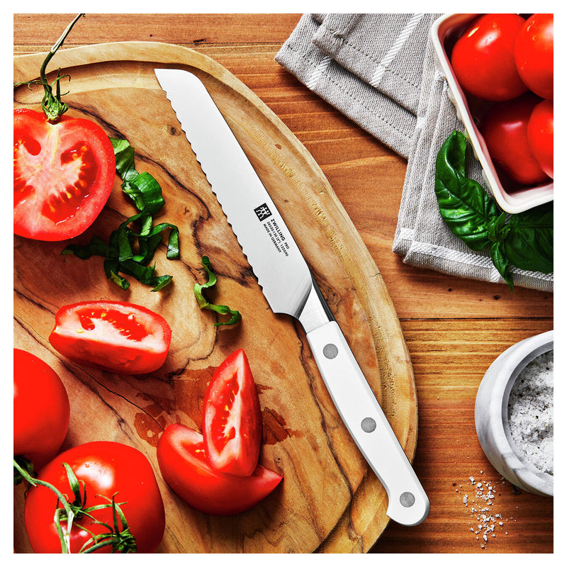 Load image into Gallery viewer, Zwilling Pro Le Blanc 5" Serrated Utility Knife
