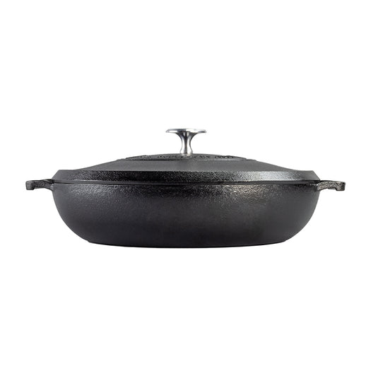 Lodge Blacklock *17* Triple Seasoned Cast Iron 4QT Braiser With Lid