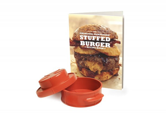 Charcoal Companion Stuffed Burger Recipe Book & Burger Press