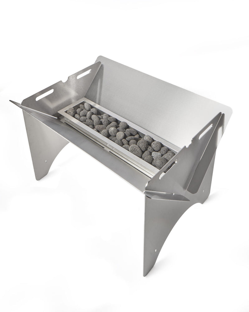 Load image into Gallery viewer, Pitts &amp; Spitts Stainless Steel Gas Firepit

