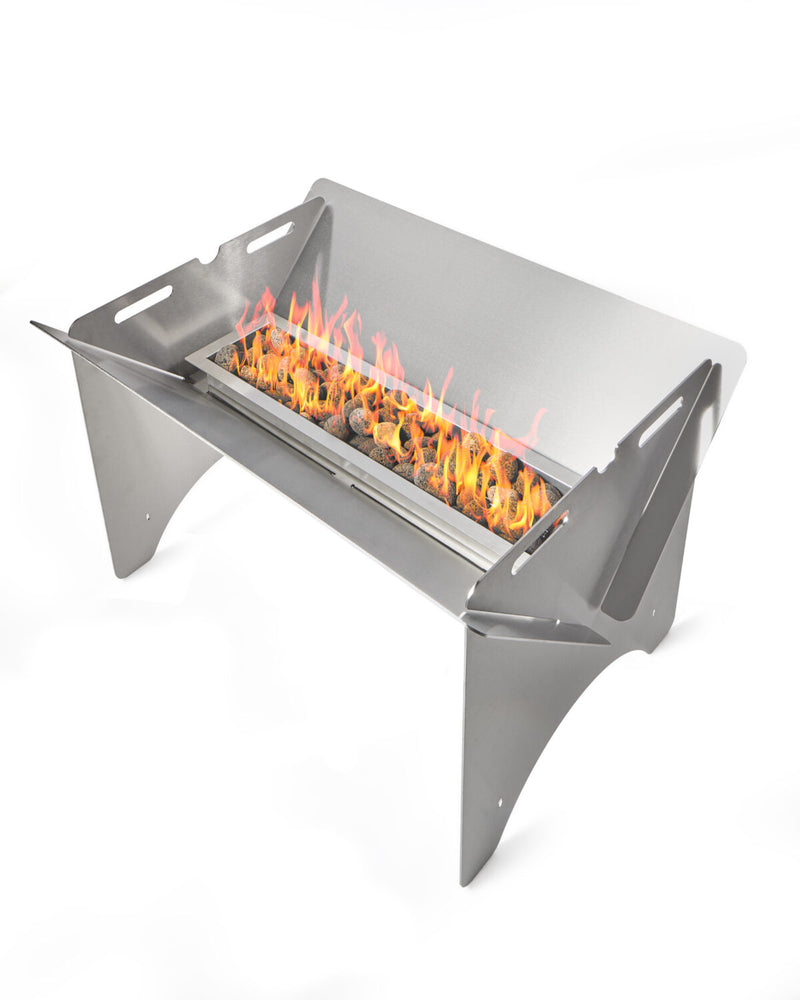 Load image into Gallery viewer, Pitts &amp; Spitts Stainless Steel Gas Firepit
