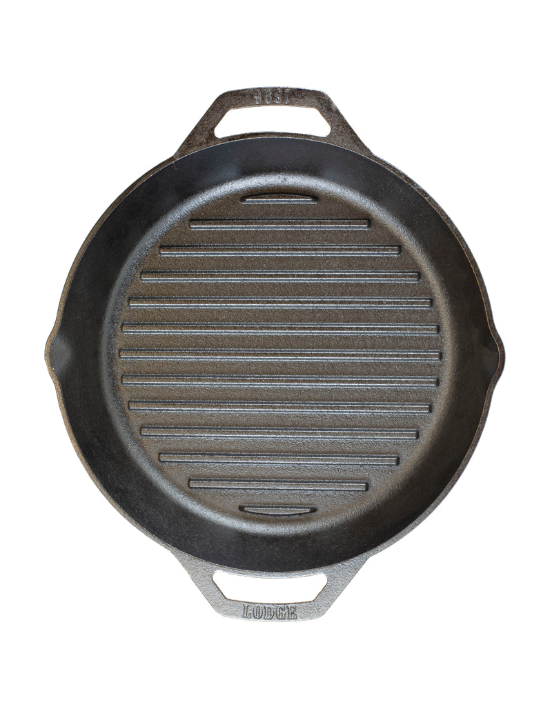 Load image into Gallery viewer, Lodge 12" Dual Handle Cast Iron Grill Pan
