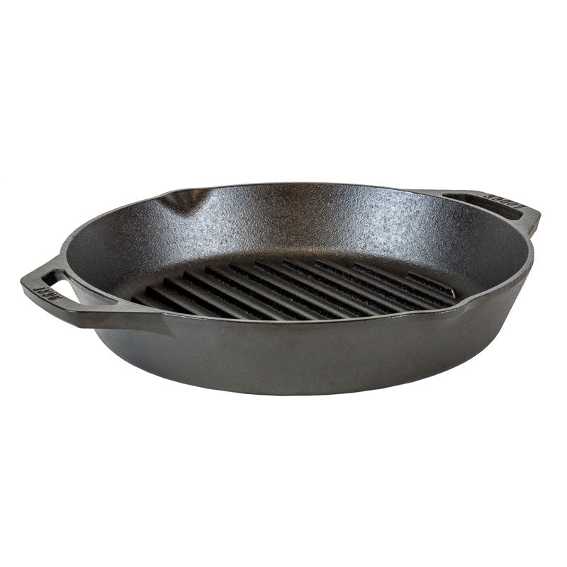 Load image into Gallery viewer, Lodge 12" Dual Handle Cast Iron Grill Pan
