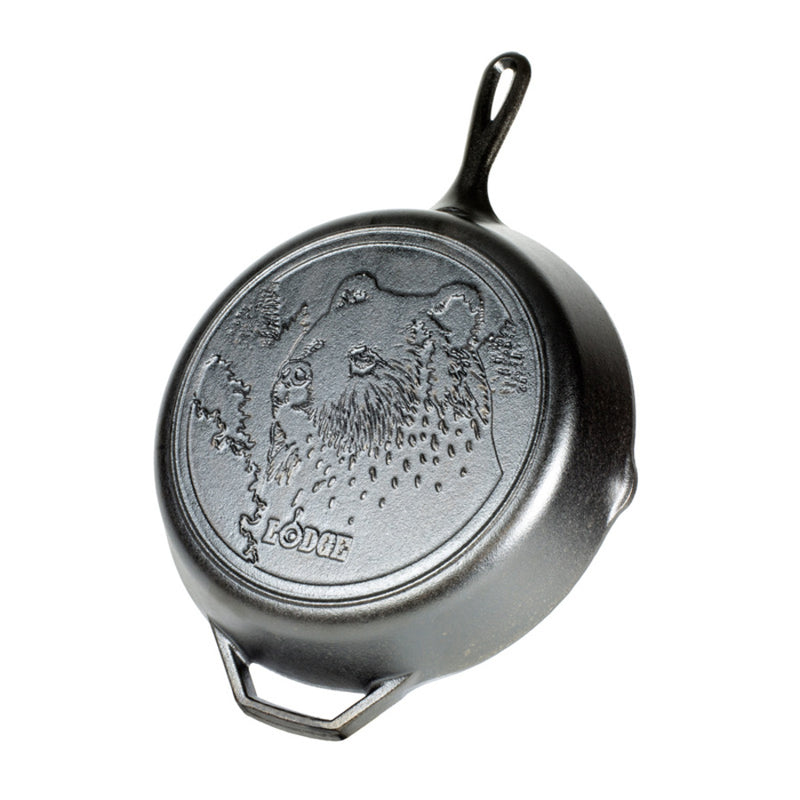 Load image into Gallery viewer, Lodge Wildlife Series™ 12 Inch Cast Iron Bear Skillet
