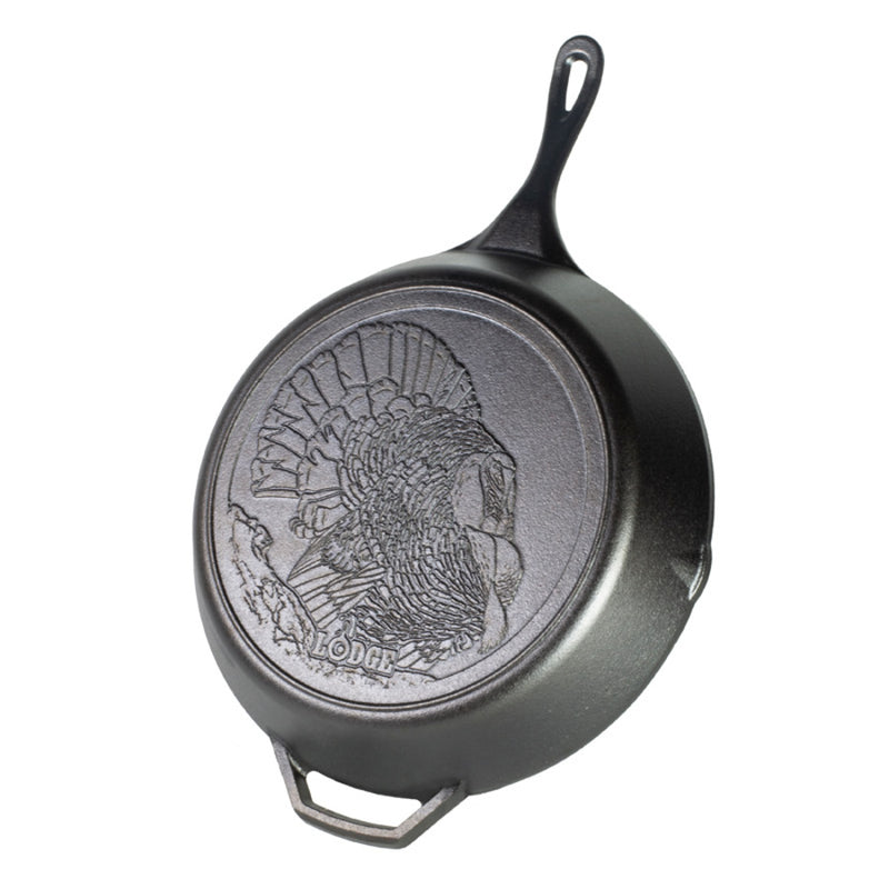 Load image into Gallery viewer, Lodge Wildlife Series™ 13.25 Inch Cast Iron Turkey Skillet
