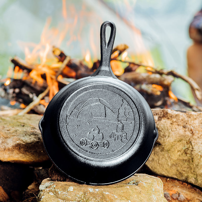 Load image into Gallery viewer, Lodge Wanderlust 8 Inch Cast Iron Tent Skillet
