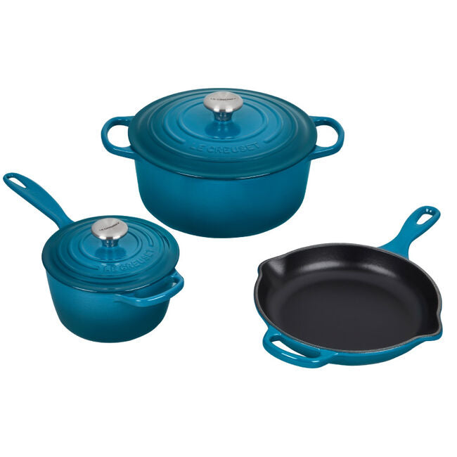 Load image into Gallery viewer, Le Creuset 5-Piece Signature Cast Iron Set
