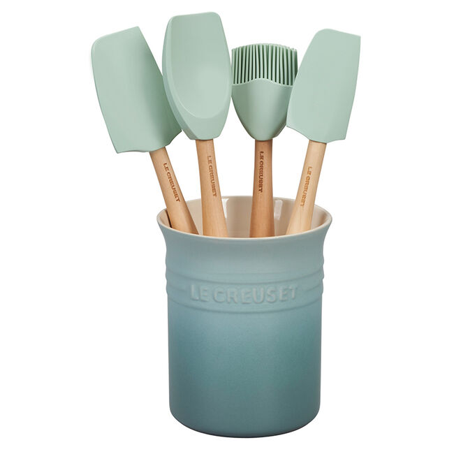 Load image into Gallery viewer, Le Creuset Craft Series Utensil Set w/Crock
