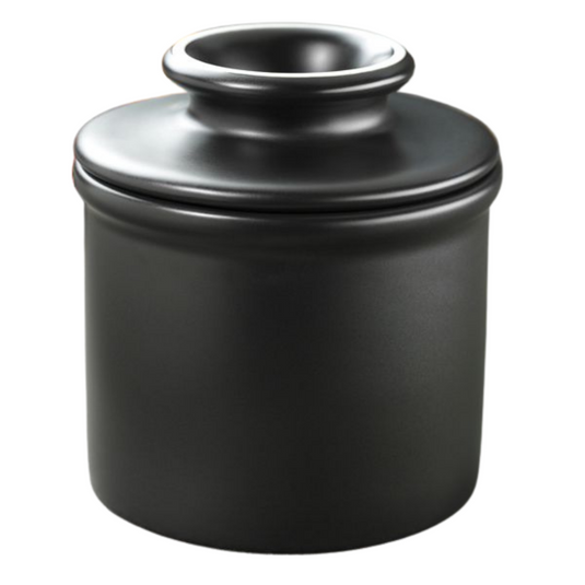 Classic Retro Matte Black Butter Bell Crock