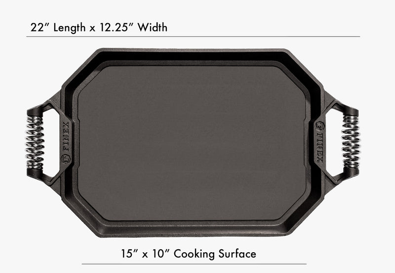 Load image into Gallery viewer, Finex Cast Iron 18" Double Burner Griddle
