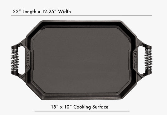 Finex Cast Iron 18" Double Burner Griddle