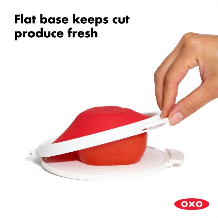 Load image into Gallery viewer, OXO Good Grips Cut &amp; Keep Silicone Tomato Saver
