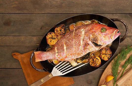 Smithey Ironware Carbon Steel Oval Roaster